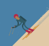 GIF animado (15694) Esquiador dibujos animados