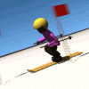 GIF animado (15695) Esquiador eslalon