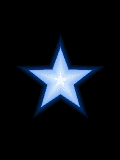 GIF animado (21122) Estrella azul sobre fondo negro