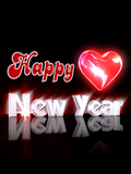 GIF animado (22252) Feliz ano nuevo con corazon en ingles