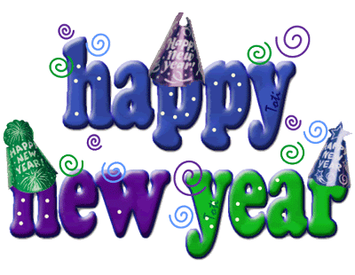 GIF animado (22257) Feliz ano nuevo gorritos