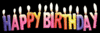 GIF animado (22360) Feliz cumpleanos con velas de colores