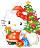 GIF animado (18354) Feliz navidad hello kitty