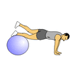 GIF animado (15778) Flexiones fitball pierna