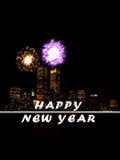 GIF animado (22262) Fuegos artificiales celebrando el ano nuevo