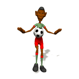 GIF animado (16048) Futbolista botando pelota