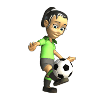 GIF animado (16049) Futbolista botando pelota