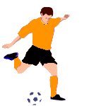 GIF animado (16055) Futbolista lanzando balon