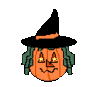 GIF animado (22833) Gato negro calabaza halloween