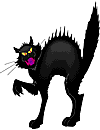 GIF animado (23607) Gato negro halloween