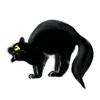 GIF animado (23608) Gato negro halloween