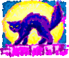 GIF animado (23609) Gato negro halloween