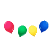 GIF animado (22316) Globos que dicen feliz cumpleanos