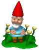 GIF animado (22167) Gnomo flores