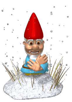 Imagen GIF de Gnomo nieve animado