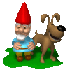 GIF animado (22171) Gnomo perro