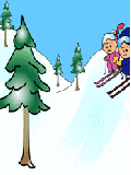 GIF animado (15667) Golpe esquiando dibujos animados