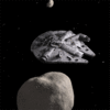 GIF animado (21000) Halcon milenario asteroides