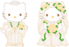GIF animado (18372) Hello kitty vestido novia