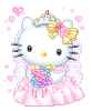 GIF animado (18375) Hello kitty vestido novia