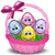 GIF animado (22650) Huevos de pascua en una cesta
