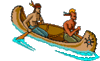 GIF animado (16426) Indios canoa