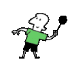 GIF animado (15235) Jugador badminton