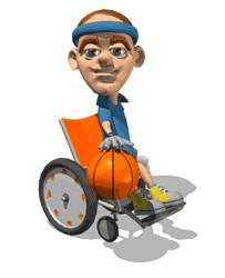 GIF animado (15284) Jugador baloncesto silla ruedas