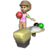 GIF animado (15450) Jugadora bolos