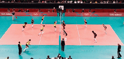 GIF animado (16801) Jugando voleibol