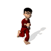 GIF animado (15219) Karateka corriendo