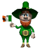 GIF animado (22446) Leprechaun bandera irlanda