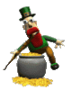 GIF animado (22449) Leprechaun caldero oro