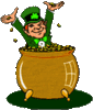 GIF animado (22450) Leprechaun caldero oro