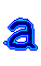 GIF animado (27410) Letra a azul