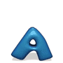 GIF animado (28069) Letra a azul