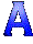 GIF animado (28237) Letra a azul anil