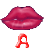 GIF animado (26329) Letra a besos