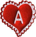 GIF animado (26963) Letra a corazon rojo