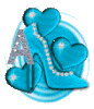 GIF animado (26393) Letra a corazones azules