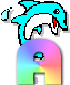 GIF animado (29337) Letra a delfin