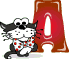 GIF animado (29788) Letra a gato