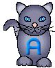 GIF animado (29979) Letra a gato color