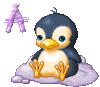 GIF animado (29021) Letra a pinguino
