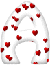 GIF animado (27207) Letra a romantica corazones