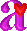 GIF animado (27322) Letra a rosa corazon