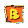 GIF animado (25556) Letra b amarilla con marco