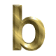 GIF animado (26003) Letra b amarilla metal dorada