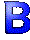 GIF animado (28238) Letra b azul anil