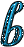 GIF animado (27463) Letra b azul turquesa